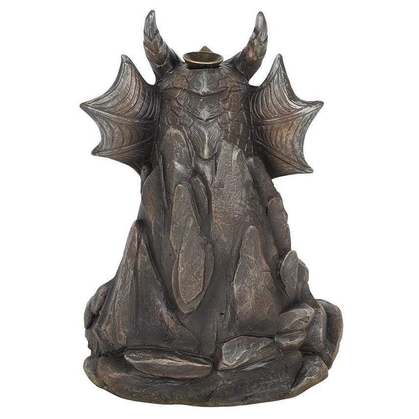 Grey Dragon Backflow Incense Burner – Mystical Waterfall Smoke Ornament for Fantasy Home Décor & Relaxation