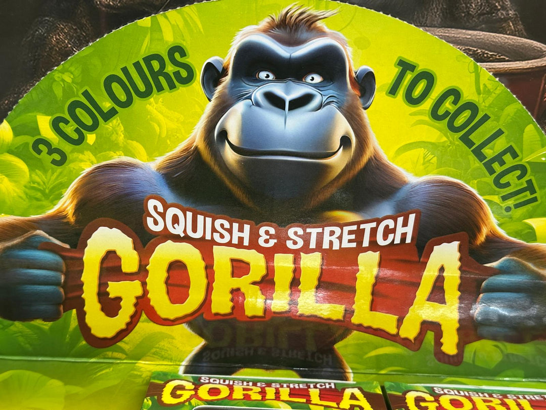 Squishy Stretchy Gorilla Toy (3 Colours) | Stress Relief Squeeze & Stretch Sensory Fidget Toy for Kids & Adults