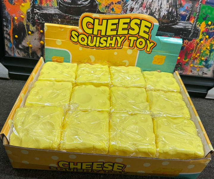 Cheese Squishy Toy | Slow Rising Stress Relief Squeeze Toy | Cute Cheese Fidget Toy for Kids & Adults
