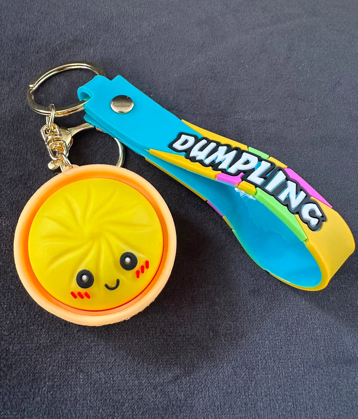 Cute Dumpling Key Rings – Kawaii Plush Keychain with Strap | 6 Colours for Keys, Bags & Backpacks