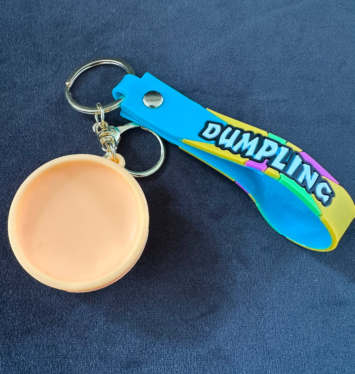 Cute Dumpling Key Rings – Kawaii Plush Keychain with Strap | 6 Colours for Keys, Bags & Backpacks