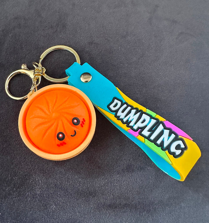 Cute Dumpling Key Rings – Kawaii Plush Keychain with Strap | 6 Colours for Keys, Bags & Backpacks