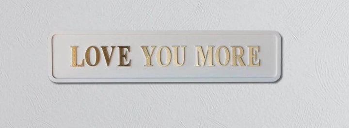 White & Black Wooden Plaques with Gold Foil 3D Letters | Freestanding & Wall Mounted Decorative Signs