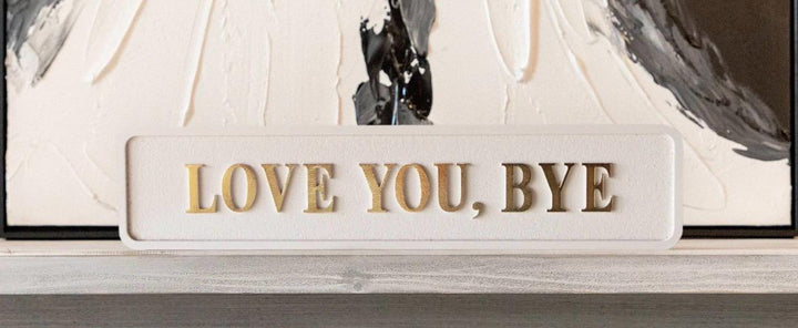 White & Black Wooden Plaques with Gold Foil 3D Letters | Freestanding & Wall Mounted Decorative Signs