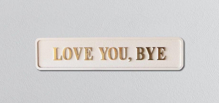 White & Black Wooden Plaques with Gold Foil 3D Letters | Freestanding & Wall Mounted Decorative Signs