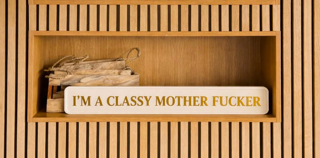 Wooden Plaques with Gold Foil 3D Letters | Freestanding & Wall Mounted Decorative Signs