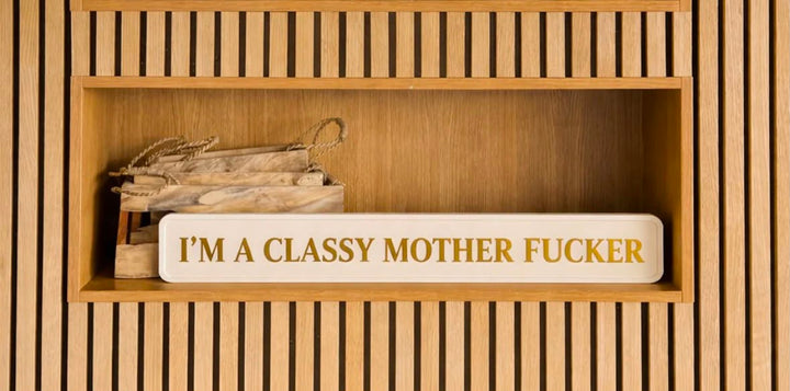 Wooden Plaques with Gold Foil 3D Letters | Freestanding & Wall Mounted Decorative Signs