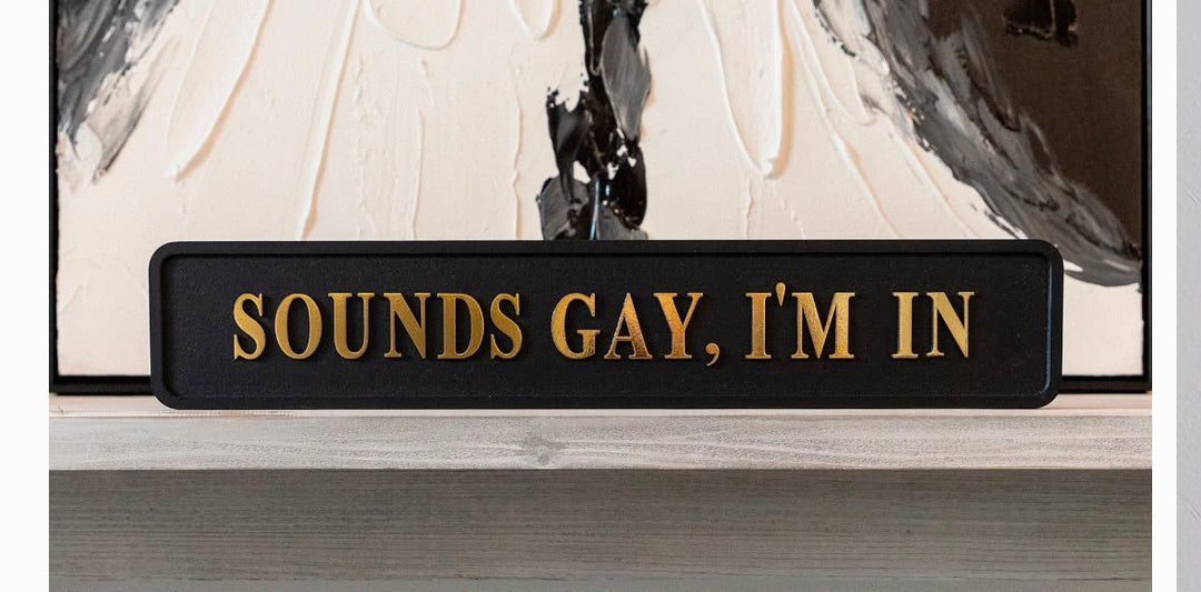 Wooden Plaques with Gold Foil 3D Letters | Freestanding & Wall Mounted Decorative Signs