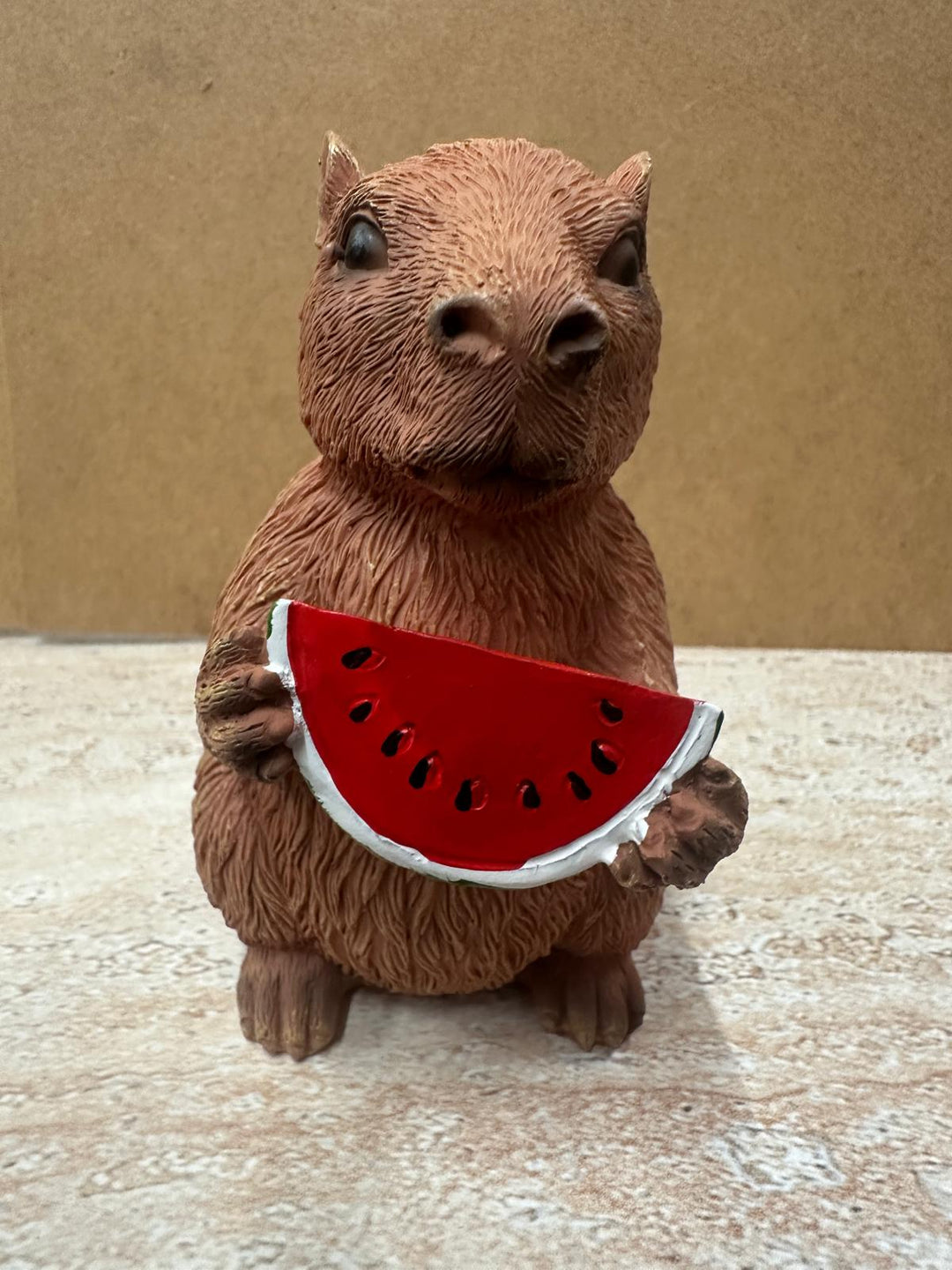 Cute Resin Capybara Ornaments with Fruits & Drinks | Whimsical Animal Home Décor