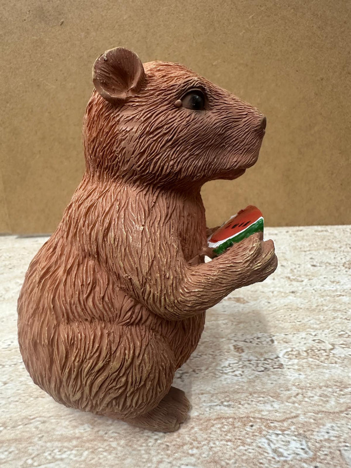 Cute Resin Capybara Ornaments with Fruits & Drinks | Whimsical Animal Home Décor