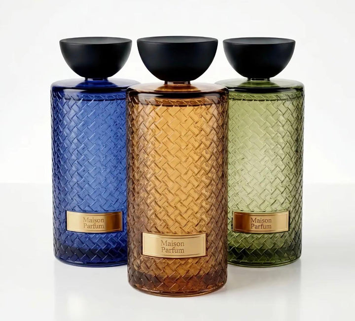 Maison Parfum 1000ml Diamond Cut Glass Reed Diffuser | Aventi, Oud Wood & Amber Nomad  SEO Optimized Product Description