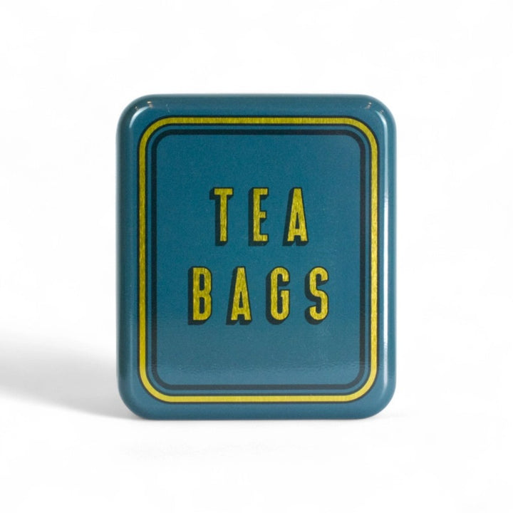 Pocket Tea Bag Storage Tin | Portable Hinged Tea Bag Case in Teal, Burgundy, Navy, Olive Green & Burnt Orange
