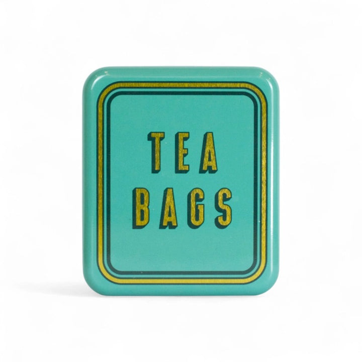 Pocket Tea Bag Storage Tin | Portable Hinged Tea Bag Case in Teal, Burgundy, Navy, Olive Green & Burnt Orange