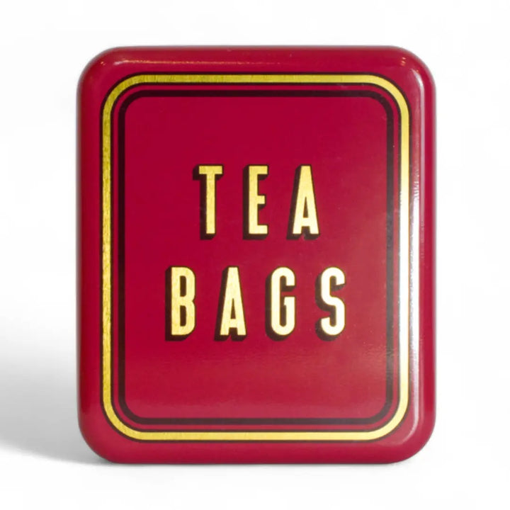 Pocket Tea Bag Storage Tin | Portable Hinged Tea Bag Case in Teal, Burgundy, Navy, Olive Green & Burnt Orange