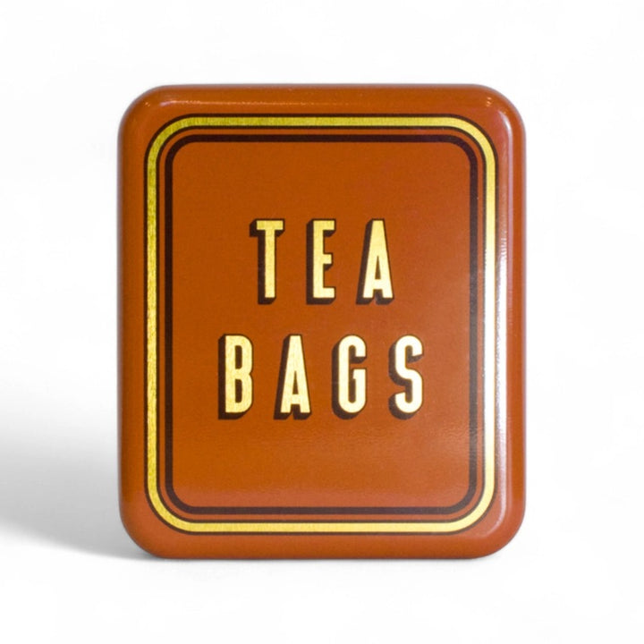 Pocket Tea Bag Storage Tin | Portable Hinged Tea Bag Case in Teal, Burgundy, Navy, Olive Green & Burnt Orange