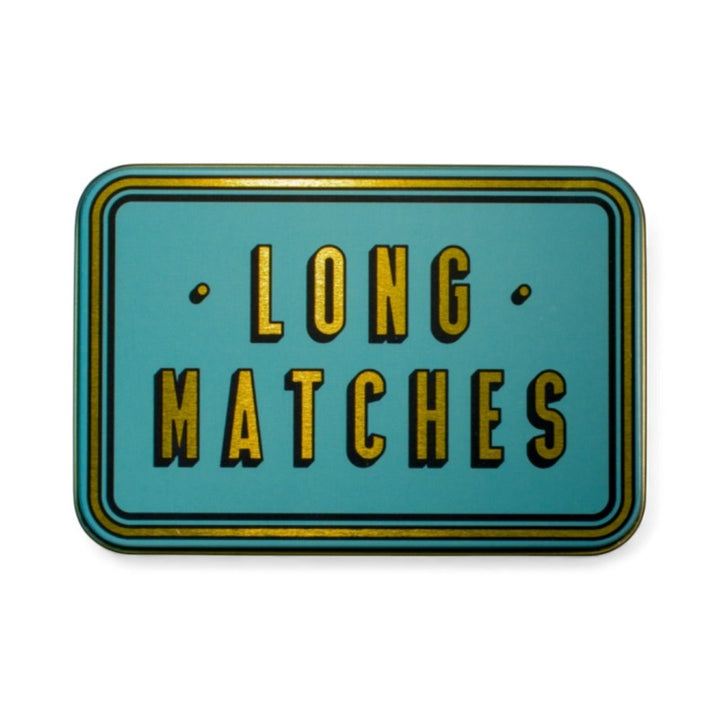 Decorative Long Tin Box with Built-In Striker | Burgundy, Navy, Olive, White & Gold, Burnt Orange & Teal