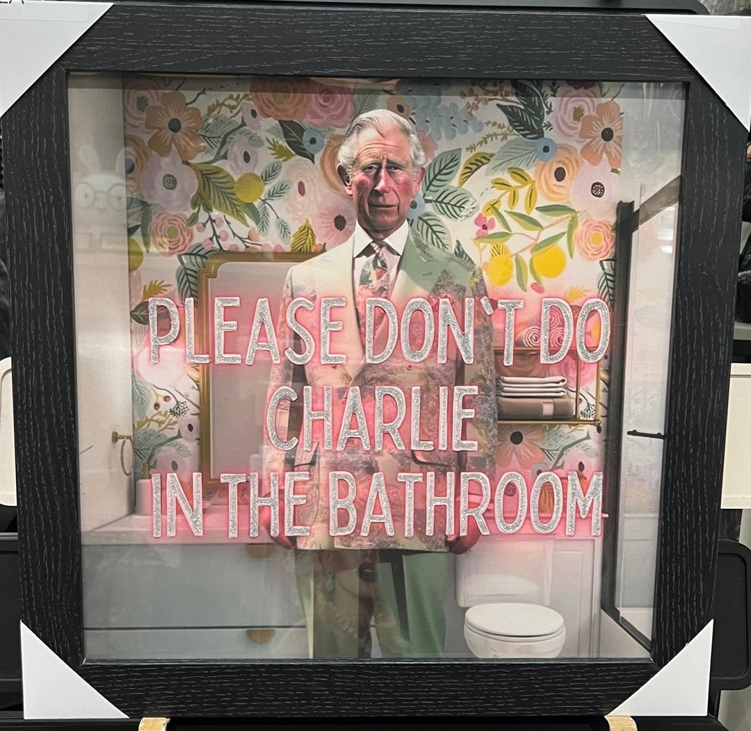 Prince Charles Wall Art with Liquid Art Resin | Black Framed Royal Portrait