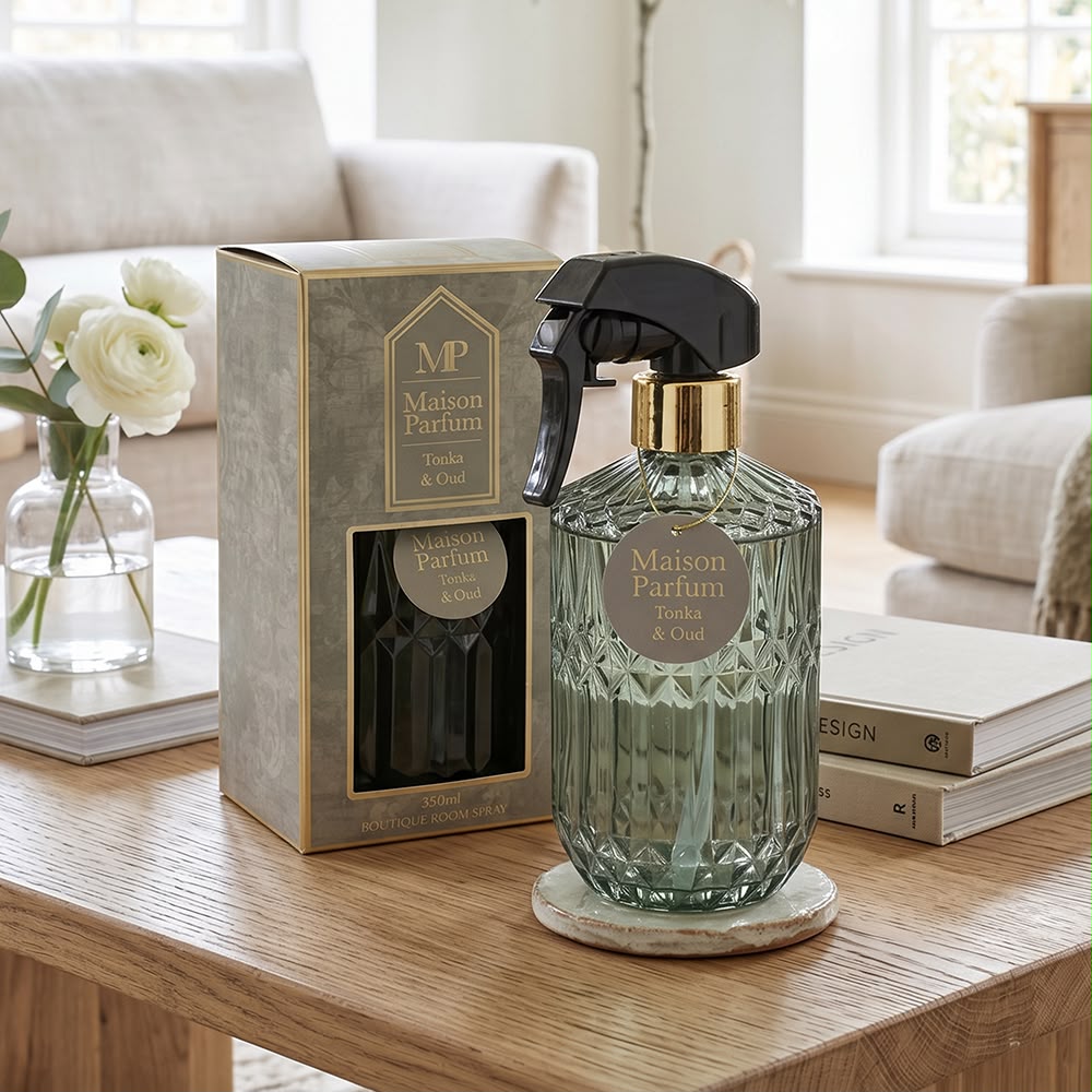 Maison Parfum Luxury Room Spray | Pomegranate & Patchouli, Amberwood & Oud, Cedarwood & Oakmoss & Tonka & Oud