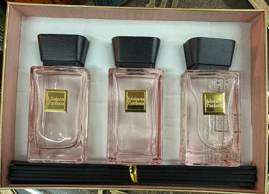 Stunning Reed Diffuser Gift Set – 6 Luxury Inspired by Scents – Ombre Nomad, Oud Wood, Neroli, Coco, Rouge & Aventi