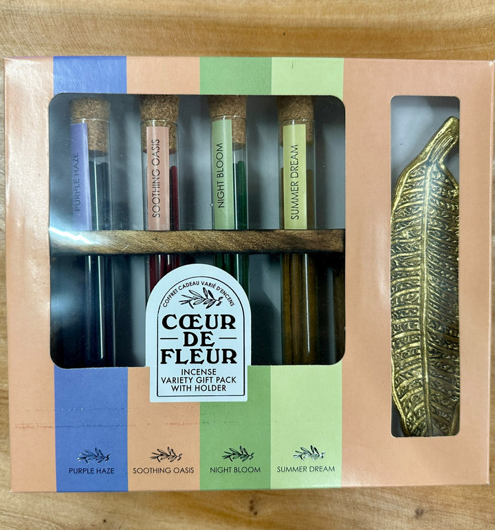 4 Scent Incense Gift Set with Incense Holder – Luxury Home Fragrance Gift Pack for Relaxation & Home Décor