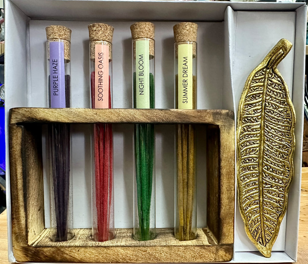4 Scent Incense Gift Set with Incense Holder – Luxury Home Fragrance Gift Pack for Relaxation & Home Décor