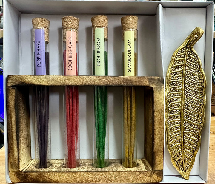4 Scent Incense Gift Set with Incense Holder – Luxury Home Fragrance Gift Pack for Relaxation & Home Décor
