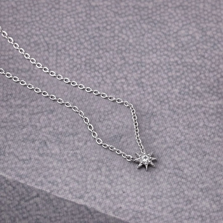 Tarnish Resistant Star Zirconia Necklace – Waterproof Hypoallergenic PVD Gold Plated Stainless Steel