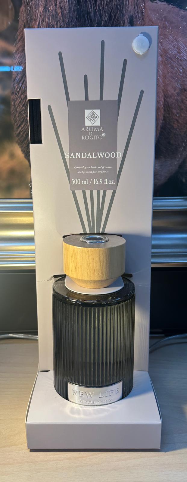 Luxury 500ml Ribbed Reed Diffuser – Elegant Home Fragrance in Sandalwood, Warm Cotton & Cashmere Silk