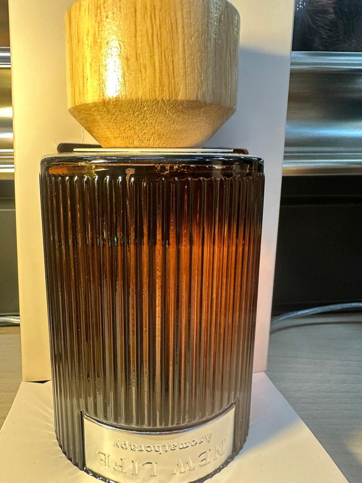 Luxury 500ml Ribbed Reed Diffuser – Elegant Home Fragrance in Sandalwood, Warm Cotton & Cashmere Silk