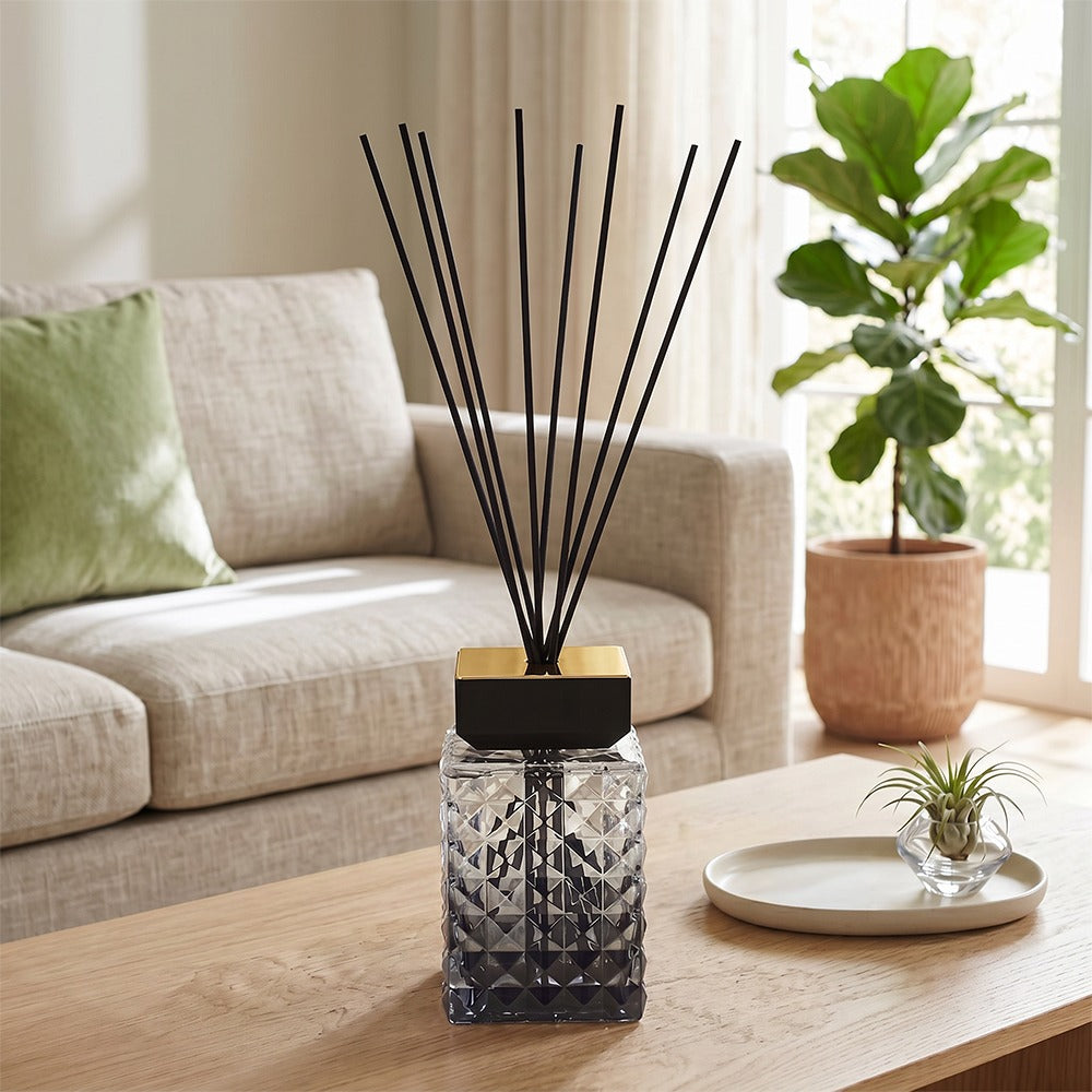 Luxury Reed Diffuser – Aqua, Leather & Halfeti Home Fragrance | Elegant Decorative Diffuser 1000 ml