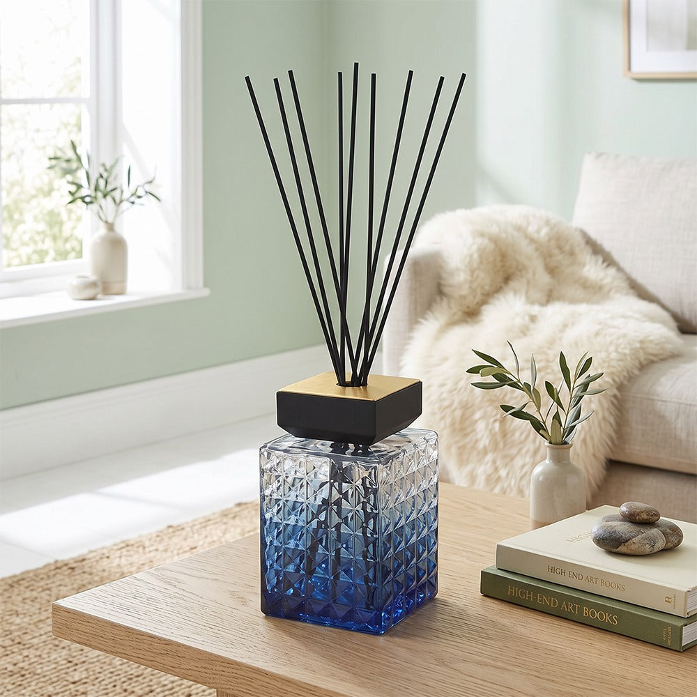 Luxury Reed Diffuser – Aqua, Leather & Halfeti Home Fragrance | Elegant Decorative Diffuser 1000 ml