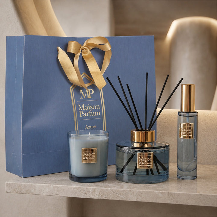 Azure Inspired by Scents Gift Set – 150ml Diffuser, 150g Candle & 50ml Room Spray (Copy)