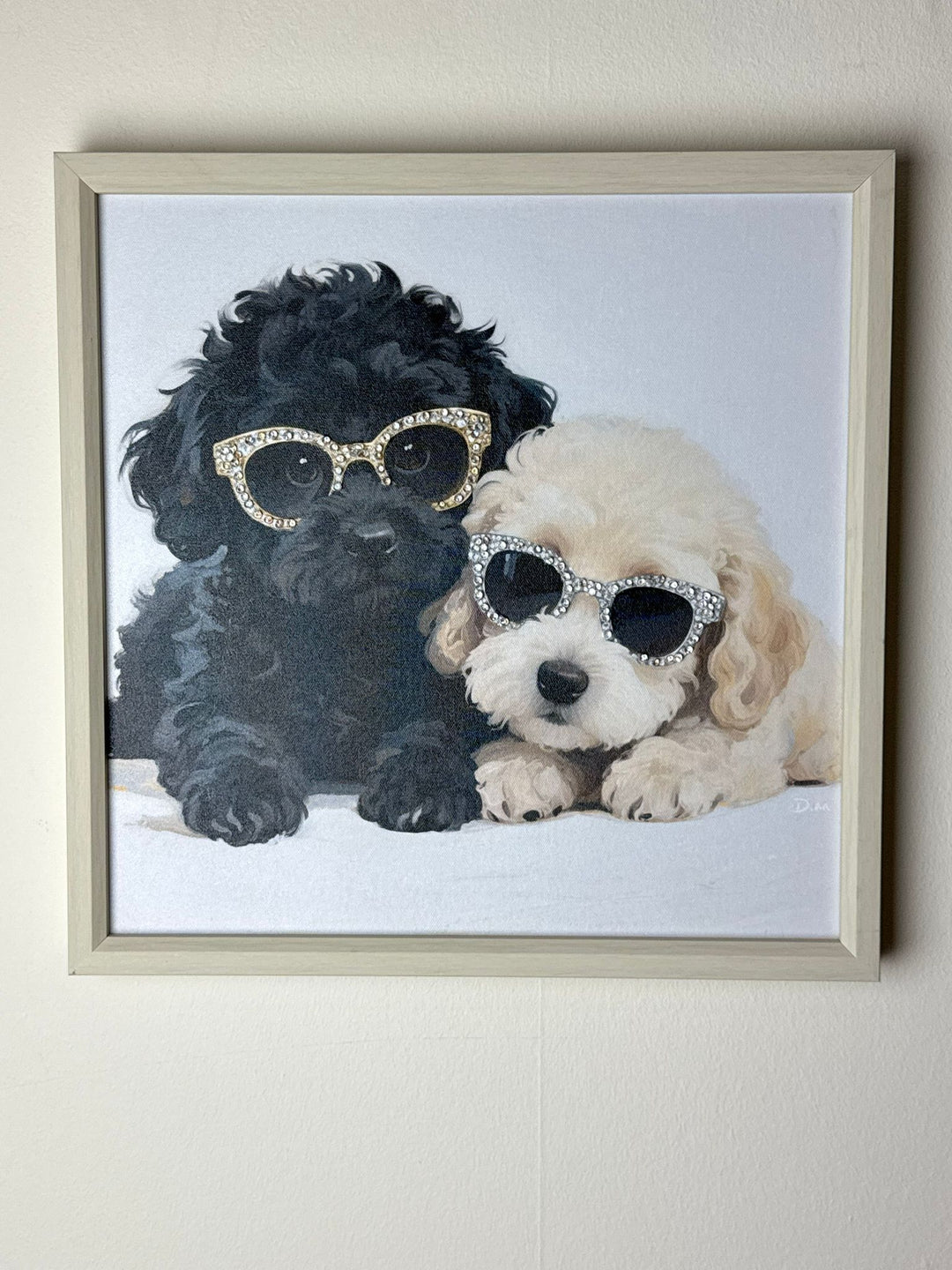 3D Fluff Canvas Wall Art with Pine Wood Frame – Highland Cow penguin Llama cats dogs bear & rabbits Rustic Farmhouse Décor