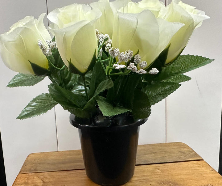 Graveside Memorial Flower Vase Pot – Memory Tribute Ornament for Headstone Remembrance