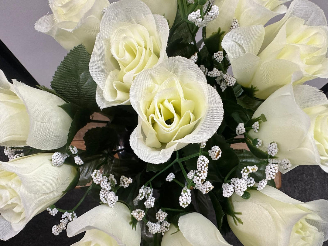 Graveside Memorial Flower Vase Pot – Memory Tribute Ornament for Headstone Remembrance