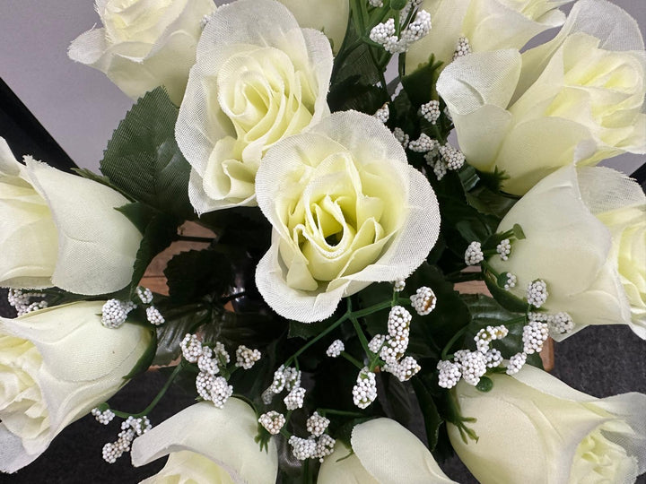 Graveside Memorial Flower Vase Pot – Memory Tribute Ornament for Headstone Remembrance