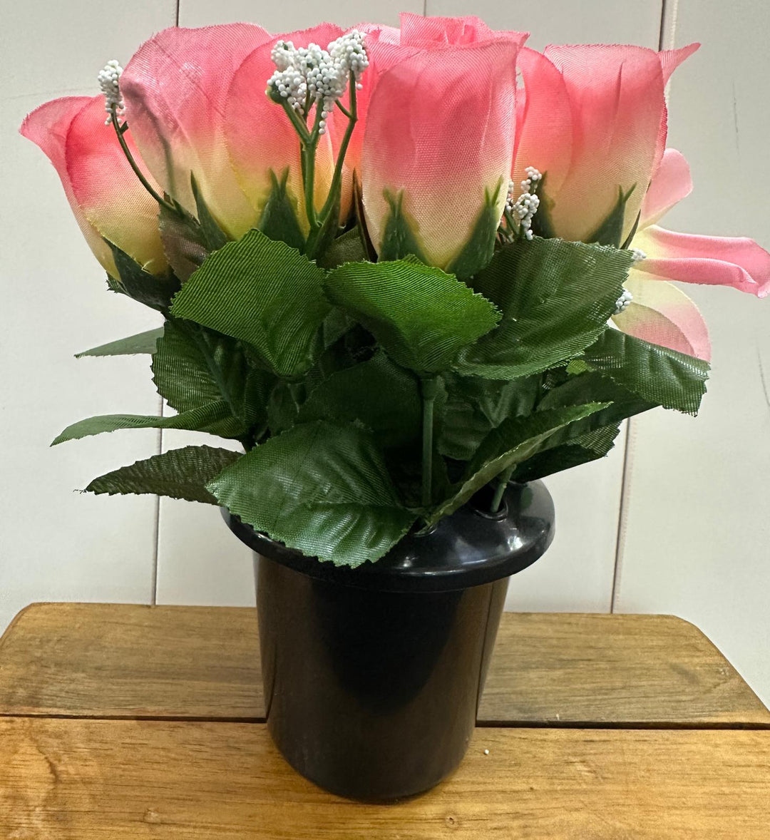 Graveside Memorial Flower Vase Pot – Memory Tribute Ornament for Headstone Remembrance