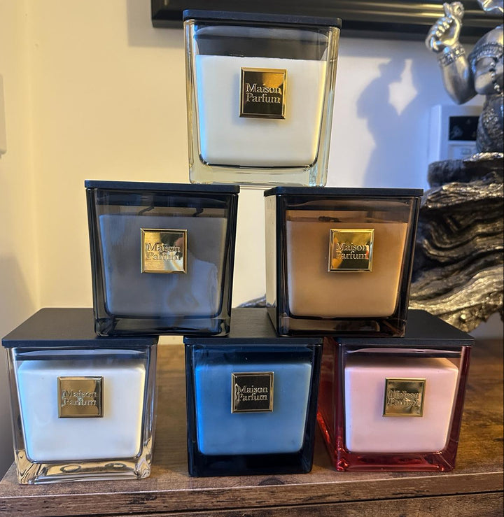 Luxury Inspired Natural Soy Wax Scented Candle 450g – Fragrance Candle with Black Lid