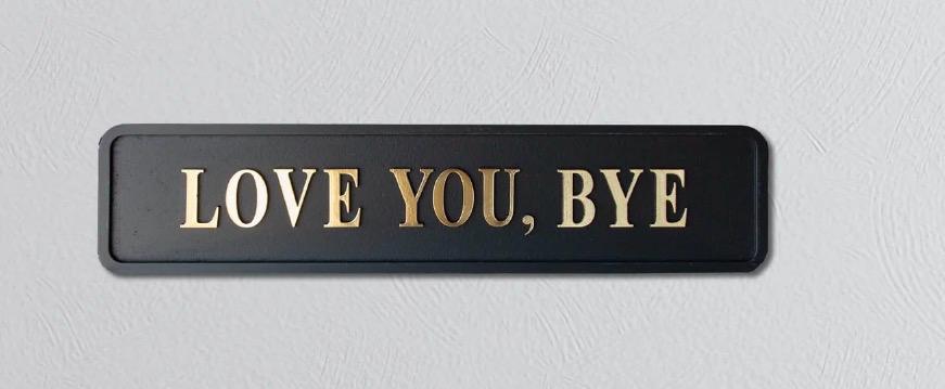 White Wooden Plaque with 3D Gold Letters – Freestanding Quirky Home Décor Sign
