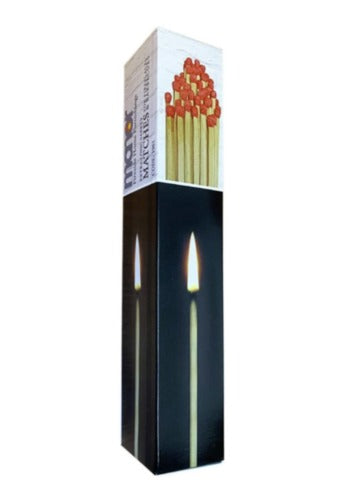 Extra Long Storage Tin with Built-In Striker | Teal, Navy & White Gold Decorative Metal Box