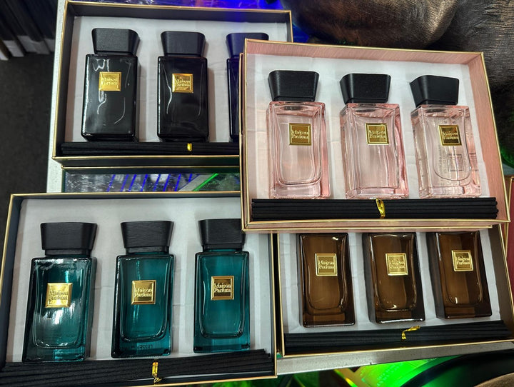 Stunning Reed Diffuser Gift Set – 6 Luxury Inspired by Scents – Ombre Nomad, Oud Wood, Neroli, Coco, Rouge & Aventi