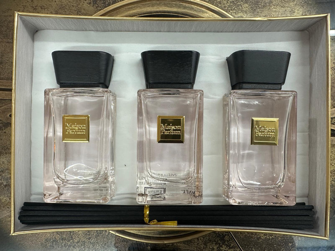 Stunning Reed Diffuser Gift Set – 6 Luxury Inspired by Scents – Ombre Nomad, Oud Wood, Neroli, Coco, Rouge & Aventi