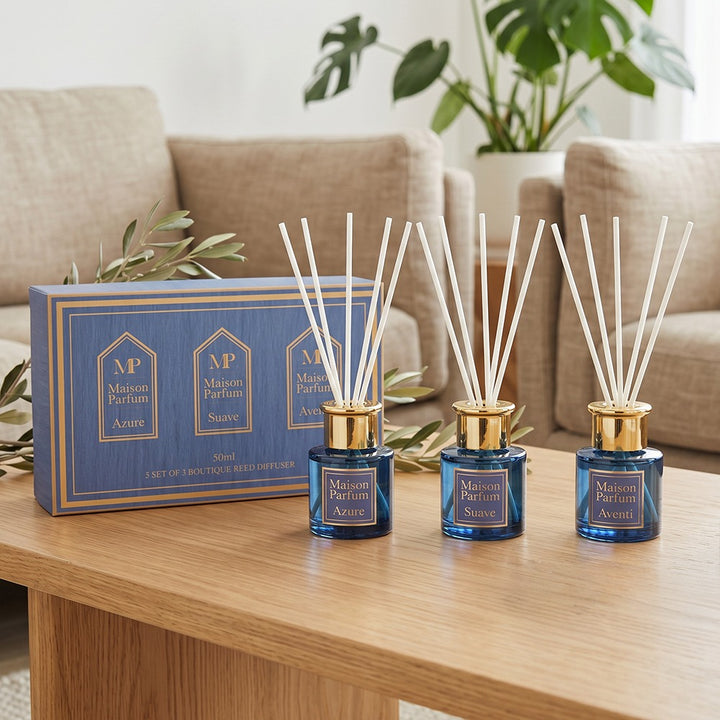 Set of 3 x 50ml Reed Diffusers Gift Set – Scented Home Fragrance for Any Occasion