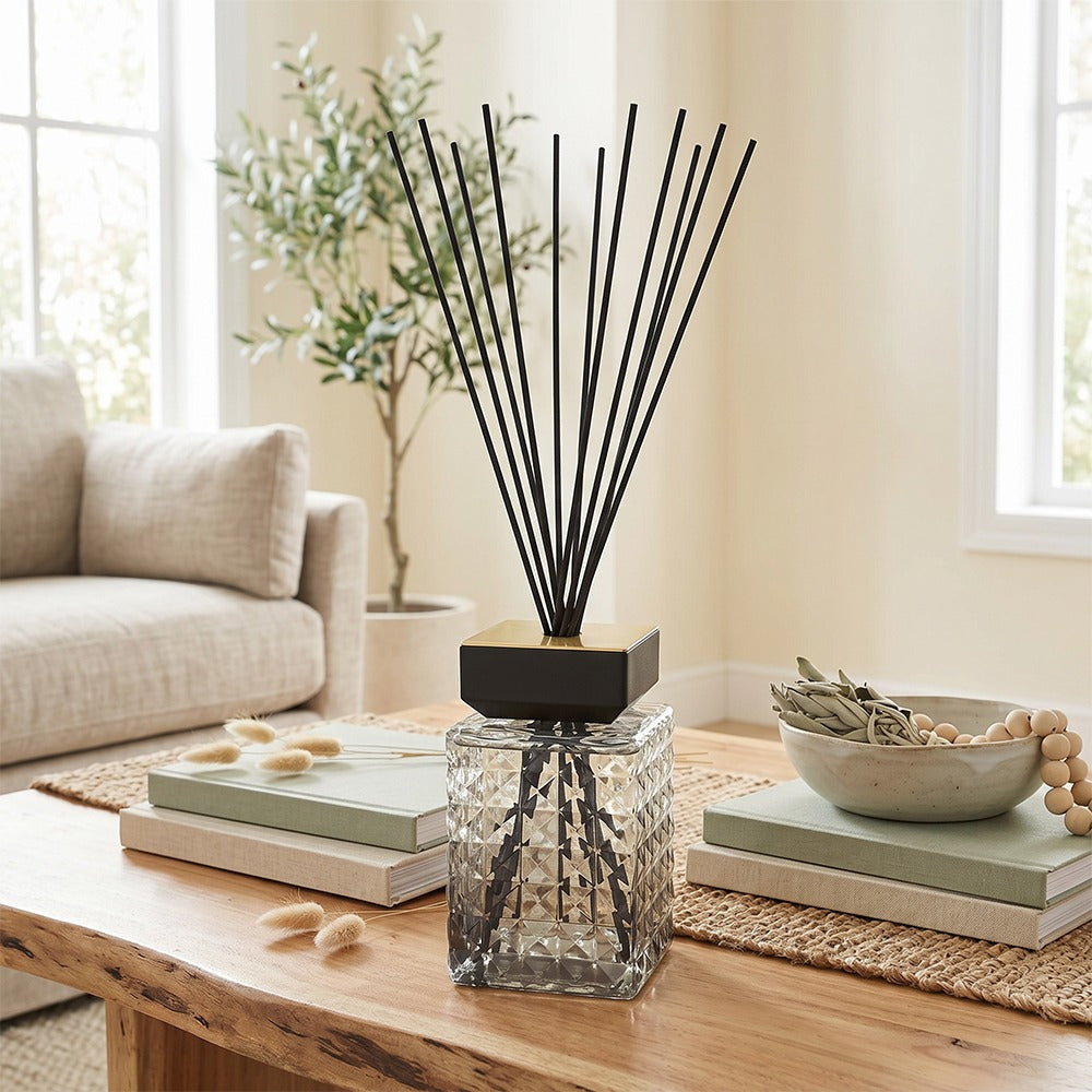 Luxury Reed Diffuser – Aqua, Leather & Halfeti Home Fragrance | Elegant Decorative Diffuser 1000 ml