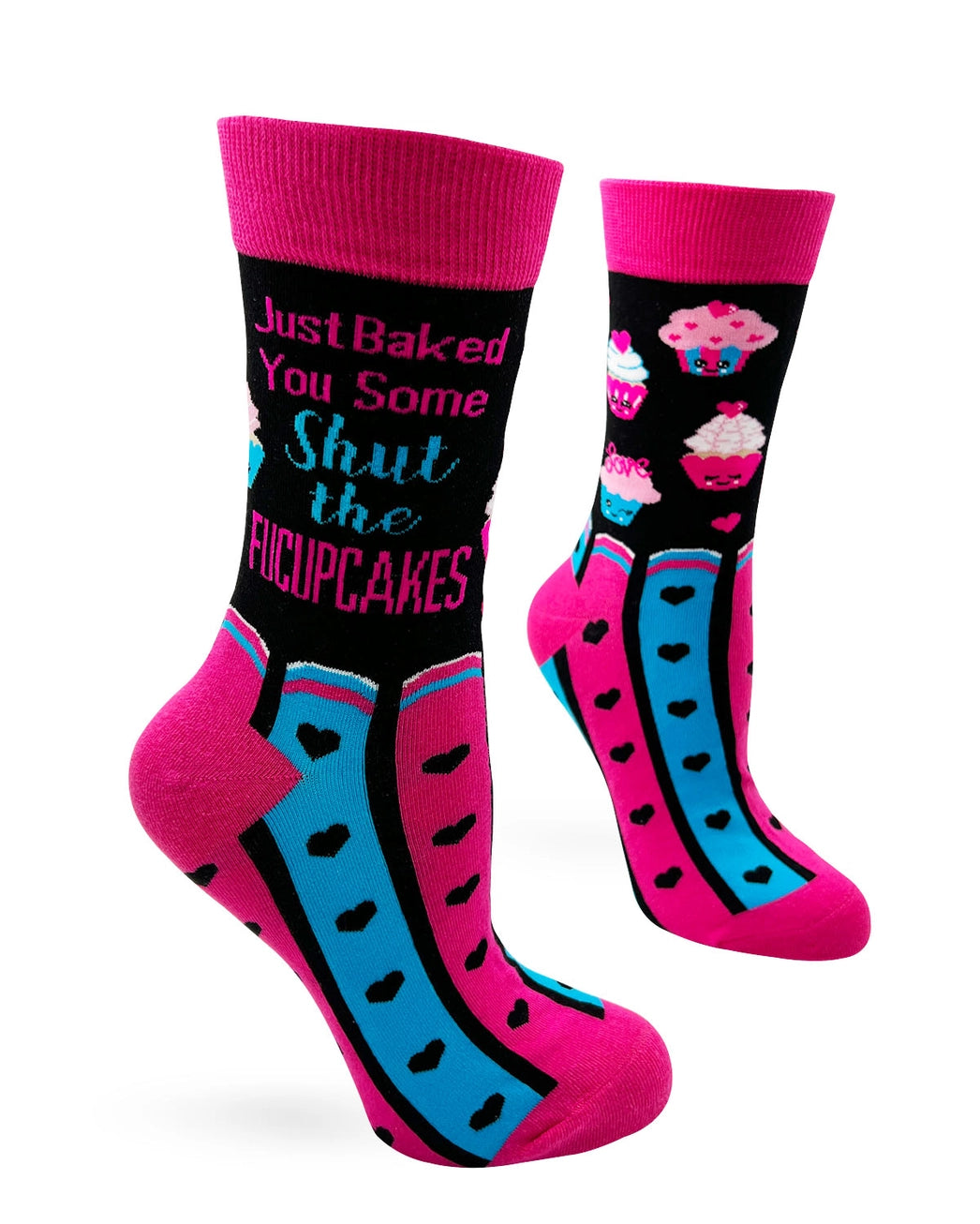 Multicolour funny cheeky novelty crew socks for women size 5-10