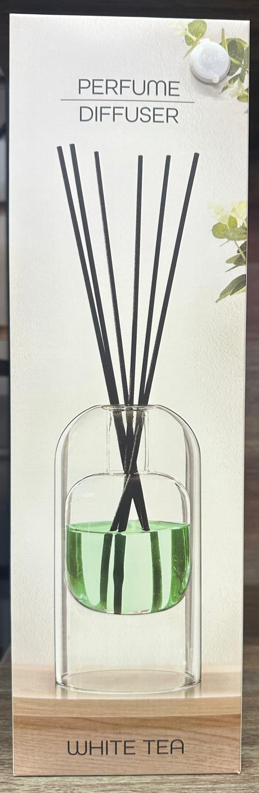 Luxury Double Clear Glass Reed Diffuser – Elegant Home Fragrance in Hydrangea, White Tea, Peony Blush & Vanilla