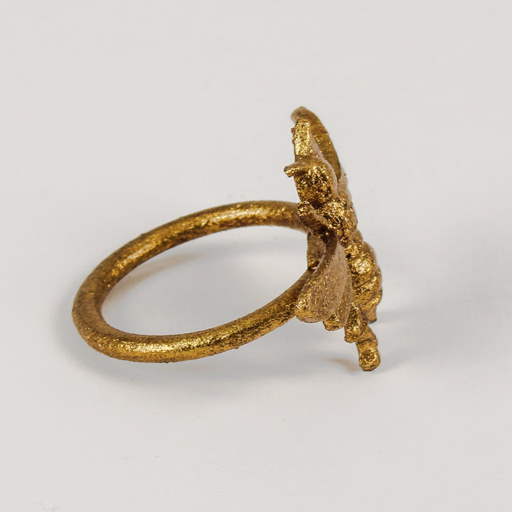 Gold Bee Napkin Ring – Decorative Metal Tableware Accessory