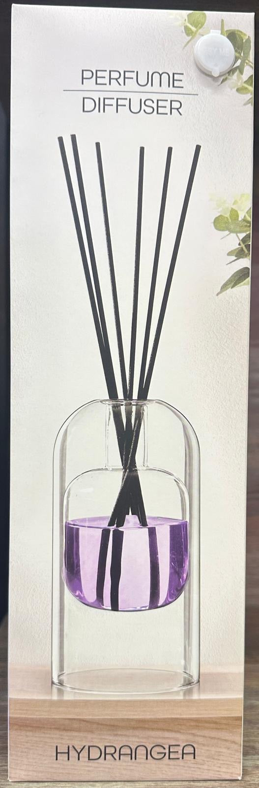 Luxury Double Clear Glass Reed Diffuser – Elegant Home Fragrance in Hydrangea, White Tea, Peony Blush & Vanilla