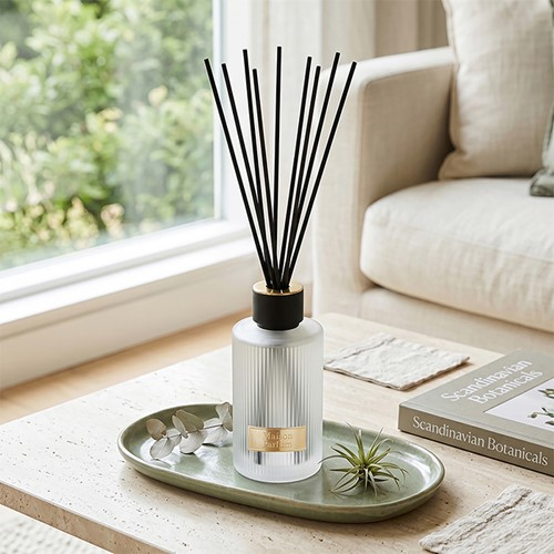 Frosted Ribbed Diffuser 500ml – Elegant Home Fragrance Reed Diffuser