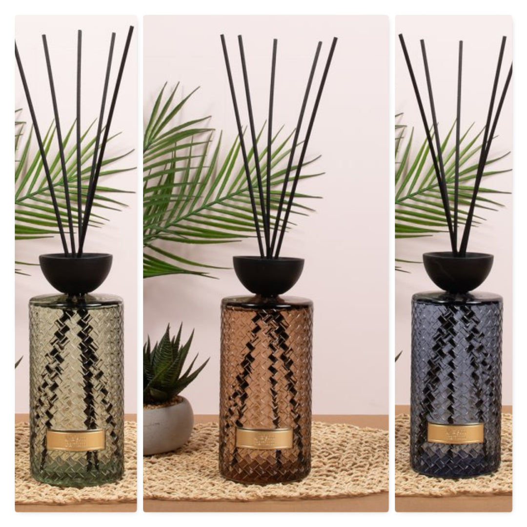 Maison Parfum 1000ml Diamond Cut Glass Reed Diffuser | Aventi, Oud Wood & Ombré Nomad  SEO Optimized Product Description